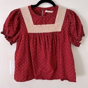 Christy Dawn Red Blouse